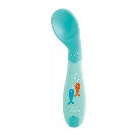 Chicco Babys First Spoon Κουτάλι Σιλικόνης Για Αγόρι Από 8+ Μηνών 1 Τεμάχιο