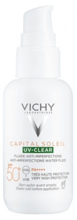 Vichy Capital Soleil UV-Clear Water Fluid Spf 50+ Κατά των Ατελειών 40ml