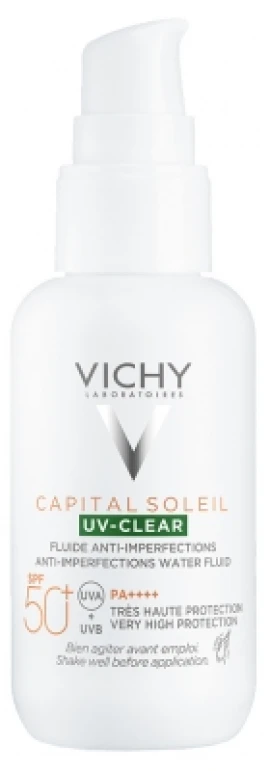 Vichy Capital Soleil UV-Clear Water Fluid Spf 50+ Κατά των Ατελειών 40ml