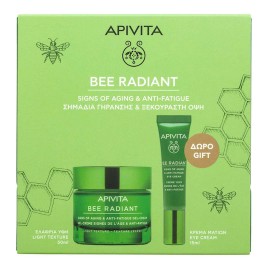 Apivita Bee Radiant Signs of Aging & Anti-Fatigue Κρέμα-Gel για Σημάδια Γήρανσης & Ξεκούραστη Όψη 50ml + Δώρο Κρέμα Ματιών 15ml