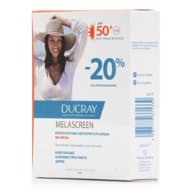 Ducray Melascreen Προστατευτική Κρέμα με SPF50+ για Ξηρό Δέρμα 2 x 50 ml