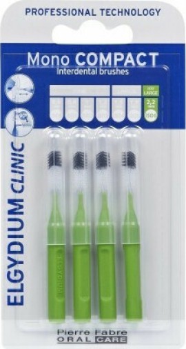 Elgydium Clinic Mono Compact Green, Interdental Brushes 1.1mm 4pcs