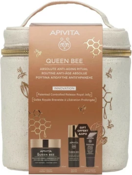 Apivita Promo Queen Bee Ρουτίνα Απόλυτης Αντιγήρανσης με Queen Bee Αντιγηραντική Κρέμα Ελαφριάς Υφής, 50ml & Δώρο Queen Bee Serum Αντιγηραντικός Ορός Προσώπου, 10ml, Κρέμα Ματιών, 5ml & Νεσεσέρ, 1τεμ, 1σετ