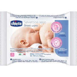 Chicco Μαντηλάκια Καθαρισμού Στήθους Natural Feeling 16τμχ