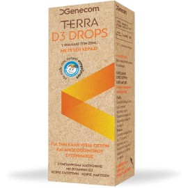 Genecom Terra D3 Drops Γεύση Κεράσι 20 ml