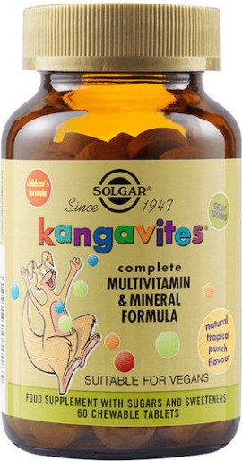 Solgar Kangavites Complete Multivitamin & Mineral Formula 60 chewab...