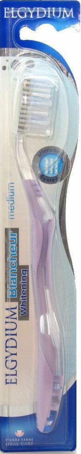 Elgydium Whitening Medium Toothbrush for Whiter Teeth Medium in