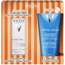 Vichy Capital Soleil UV-Age Daily Sunscreen SPF50+ 40 ml + Δώρο Aft...