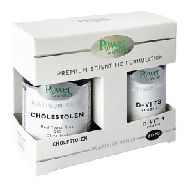 Power of Nature Platinum Range Cholestolen 40 capsules & Gift D-Vit3 2000 IU 20 tablets