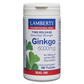 Lamberts Ginkgo Biloba Extract 6000mg, 180 Tablets