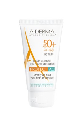 A-Derma Protect AC Fluide matifiant visage SPF50+ 40ml