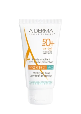 A-Derma Protect AC Fluide matifiant visage SPF50+ 40ml