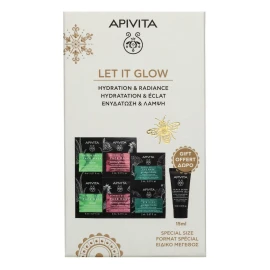 Apivita Let It Glow Hydration & Radiance Face Mask Pomegranate 2 x ...
