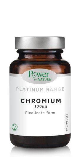 Power of Nature Platinum Range Chromium 100 µg 30 herbal capsules