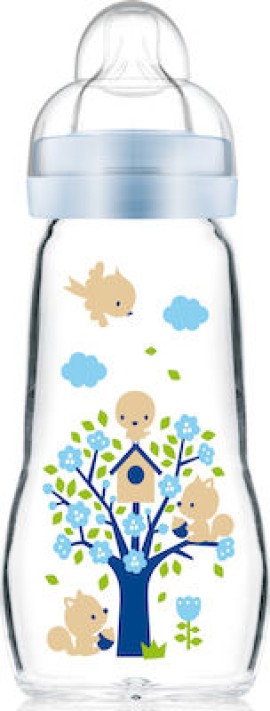 Mam Feel Good Glass Baby Bottle 2m+ 260ml