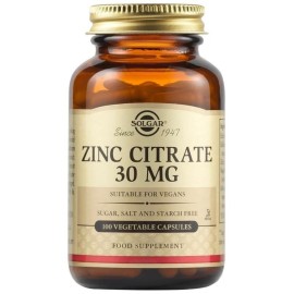 Solgar Zinc Citrate 30mg 100 Vegetable Capsules