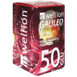 Wellion Galileo Test Strips GLU Sugar Measuring Tapes 50 Pcs.