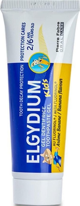 Elgydium Kids Banana Toothpaste 50ml Οδοντόκρεμα για παιδιά ηλικίας 2 έως 6 ετών με Γεύσης Μπανάνα