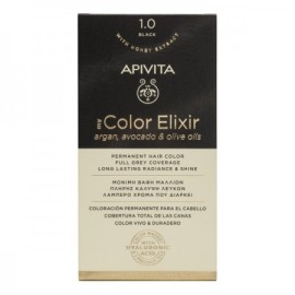 Apivita My Color Elixir kit Permanent Hair Dye 1.0 Black