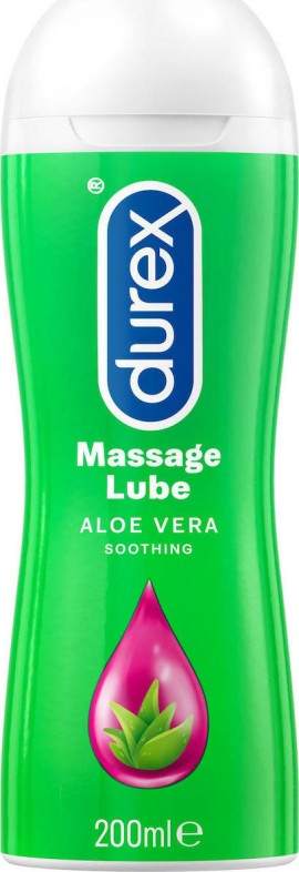 Durex Massage Lube Aloe Vera 2 in 1 Λιπαντικό Τζελ 200 ml