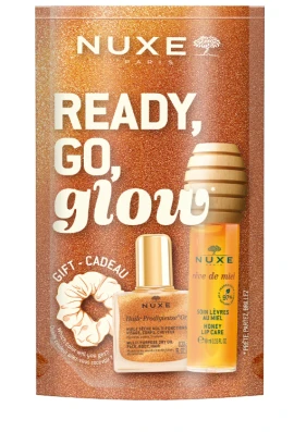 Nuxe Ready, Go, Glow Set – Lip Oil και Ξηρό Λάδι Or 10ml