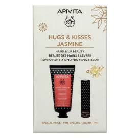 Apivita Hugs & Kisses Jasmine Moisturizing Hand Cream 50 ml + Lip C...