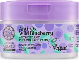 Natura Siberica Anti Ox Wild Blueberry Peeling Pads Antioxidant Exfoliating Facial Cleansing Discs 20 Pieces