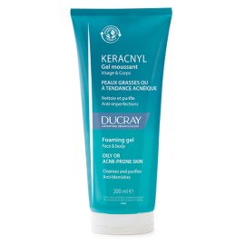 Ducray Keracnyl Gel Moussant Τζελ Καθαρισμού Για Λιπαρό Δέρμα Με Ατέλειες 200 ml