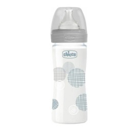Chicco Well Being Glass Baby Bottle Unisex Silicone Nipple 0M+ 240ml