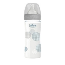 Chicco Μπιμπερό Γυάλινο Well Being Unisex Θηλή Σιλικόνης 0M+ 240ml