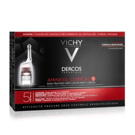 Vichy Dercos Aminexil Clinical 5 Treatment against Male Hair Loss 21 single doses x 6 ml