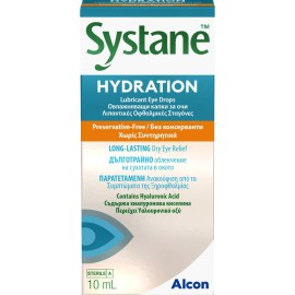 Alcon Systane Hydration Drops Λιπαντικές Οφθαλμικές Σταγόνες Χωρίς Συντηρητικά 10 ml