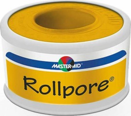 Master Aid Rollpore Υφασμάτινη Non Woven Επιδεσμική Ταινία 1.25cm x 5m