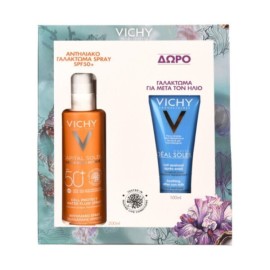 Vichy Set Capital Soleil Αντηλιακό Γαλάκτωμα σε Spray για Πρόσωπο & Σώμα SPF50+ 200ml + Δώρο Vichy Γαλάκτωμα για μέτα τον Ήλιο 100ml