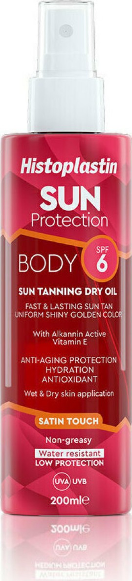Histoplastin Sun Body Sun Tannning Dry Oil Satin Touch SPF6 200 ml