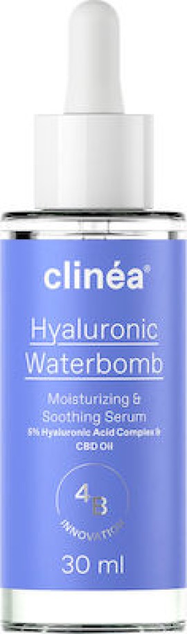 Clinéa Hyaluronic Waterbomb Moisturizing & Soothing Serum Ενυδατικός & Καταπραϋντικός Ορός 30 ml