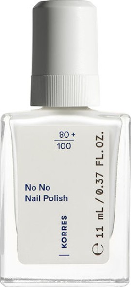 Korres No No Gloss Βερνίκι Νυχιών Μακράς Διαρκείας 01 Pure White 11ml