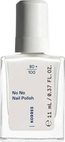 Korres No No Gloss Βερνίκι Νυχιών Μακράς Διαρκείας 01 Pure White 11ml