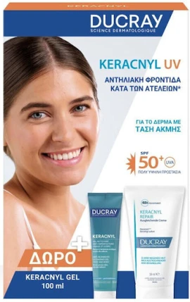 Ducray Keracnyl UV SPF50+ Λεπτόρρευστη Αντηλιακή Κρέμα για το Δέρμα...