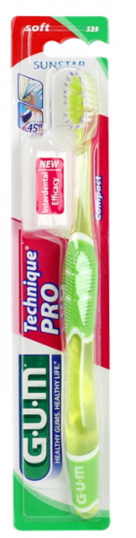 GUM 525 Technique Pro Compact Soft Τoothbrush 1 pcs