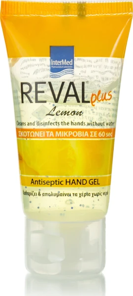 Intermed Reval Plus Hand Gel Lemon Αντισηπτικό Χεριών 30ml