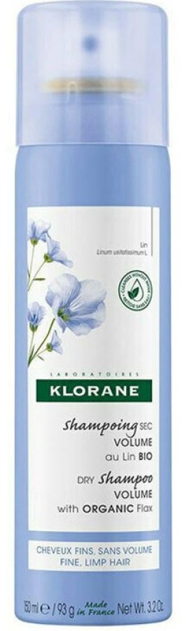 Klorane Linum Dry Shampoo Ξηρό Σαμπουάν για Όγκο με Ίνες Βιολογικού Λιναριού 150 ml