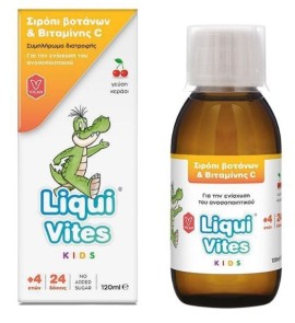 Vican Liqui Vites Kids Παιδικό Σιρόπι Βοτάνων & Βιταμίνης C με Γεύση Κεράσι 120 ml