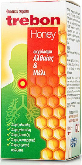 Uni-Pharma Trebon Honey Φυσικό Σιρόπι με Μέλι και Αλθαία 100 ml