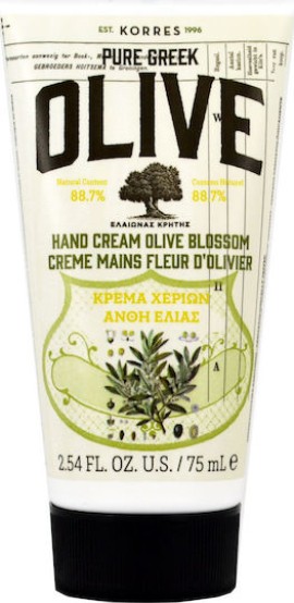 Korres Pure Greek Olive Κρέμα Χεριών Άνθη Ελιάς 75ml – Ενυδάτωση & ...