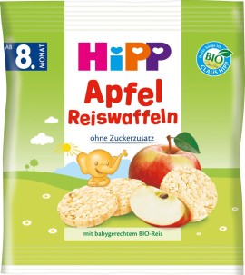 Hipp Βιολογικά Ρυζογκοφρετάκια Μήλου 30 gr