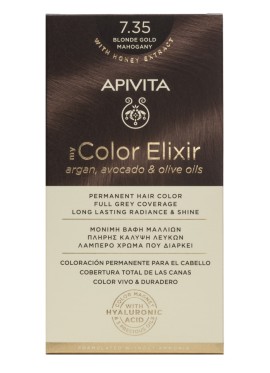 Apivita My Color Elixir Hair Dye 7.35 Honey Mahogany Blonde