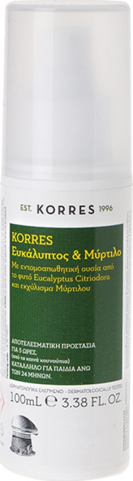 Korres Ευκάλυπτος & Μύρτιλο Εντομοαπωθητικό Γαλάκτωμα 100 ml
