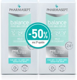 Pharmasept Derma Balance Mild Deo Roll-On Αποσμητικό 2 x 50 ml Phar...