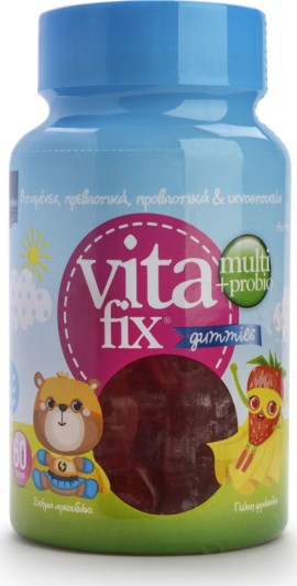 Intermed Vitafix Multi + Probio Gummies Ζελεδάκια με Γεύση Φράουλα 60 τεμάχια